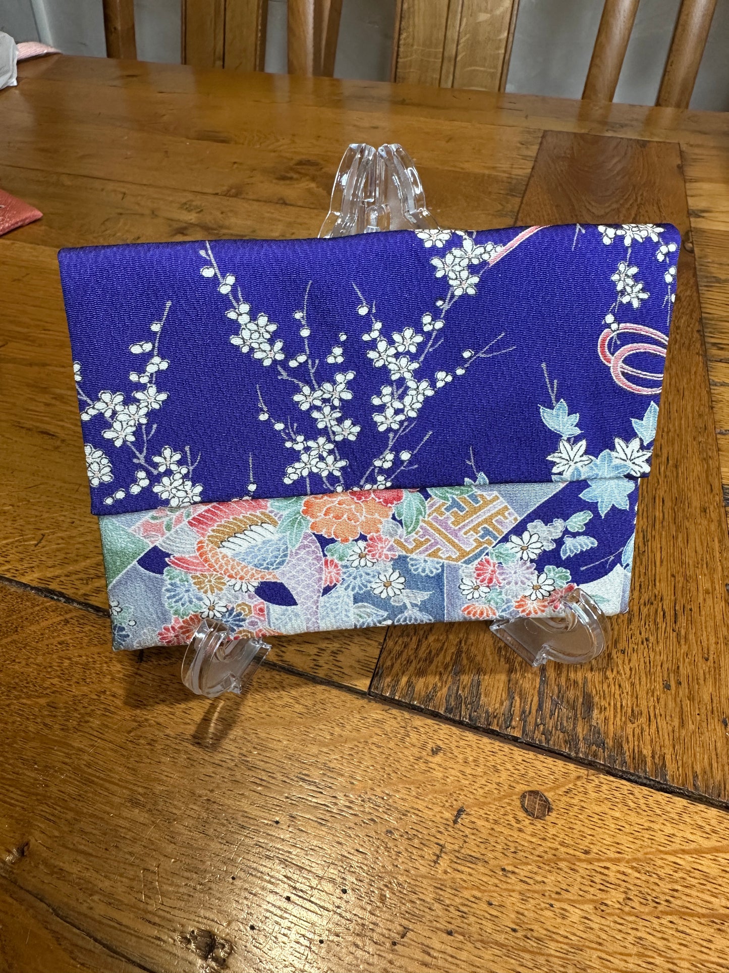 Pochette passeport 2 compartiments kimono japonais en soie