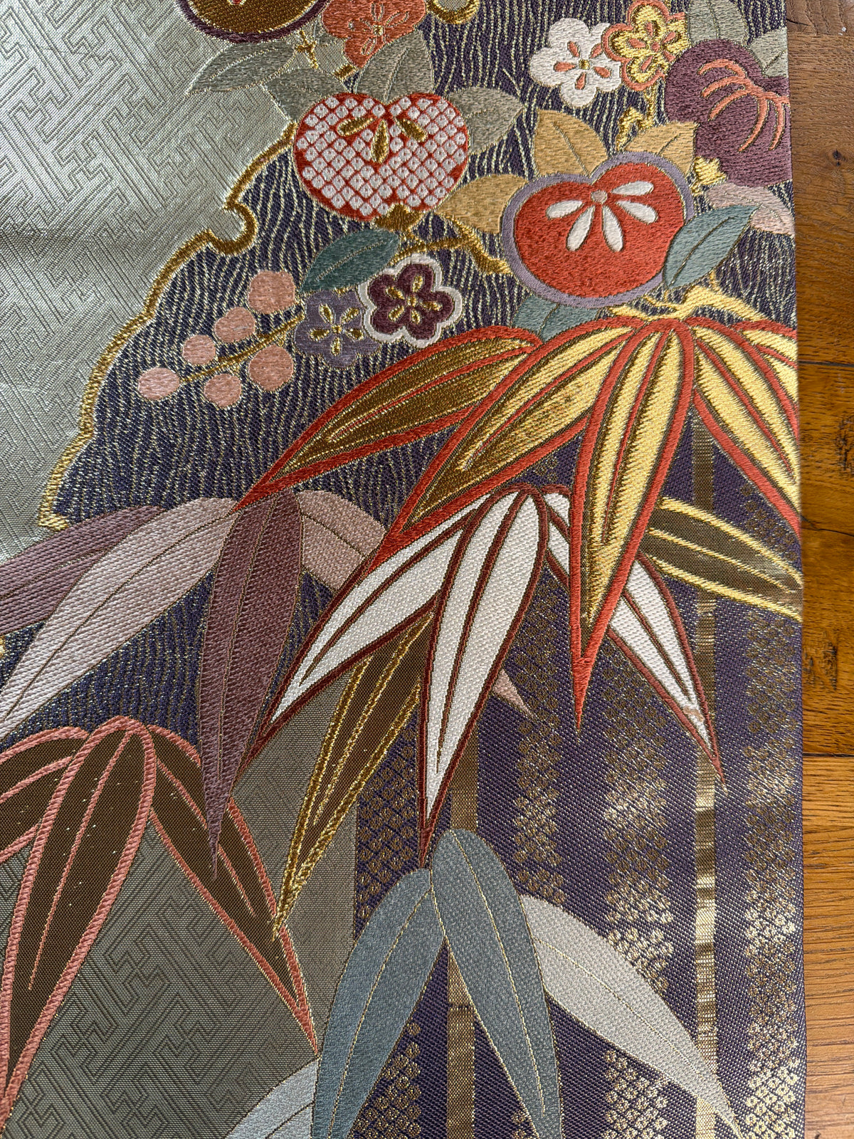 Chemin de table Obi japonais kimono en soie taille petit