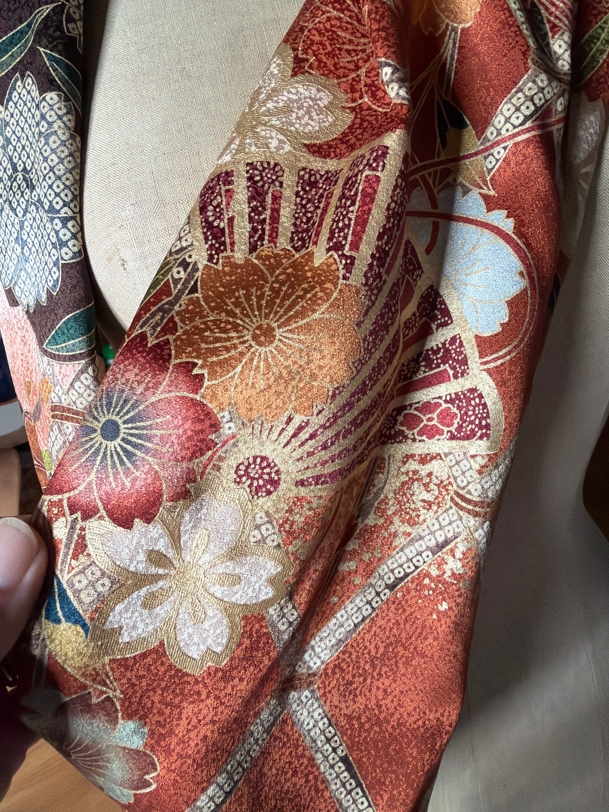 Tour de cou snood kimono japonais furisode Neuf