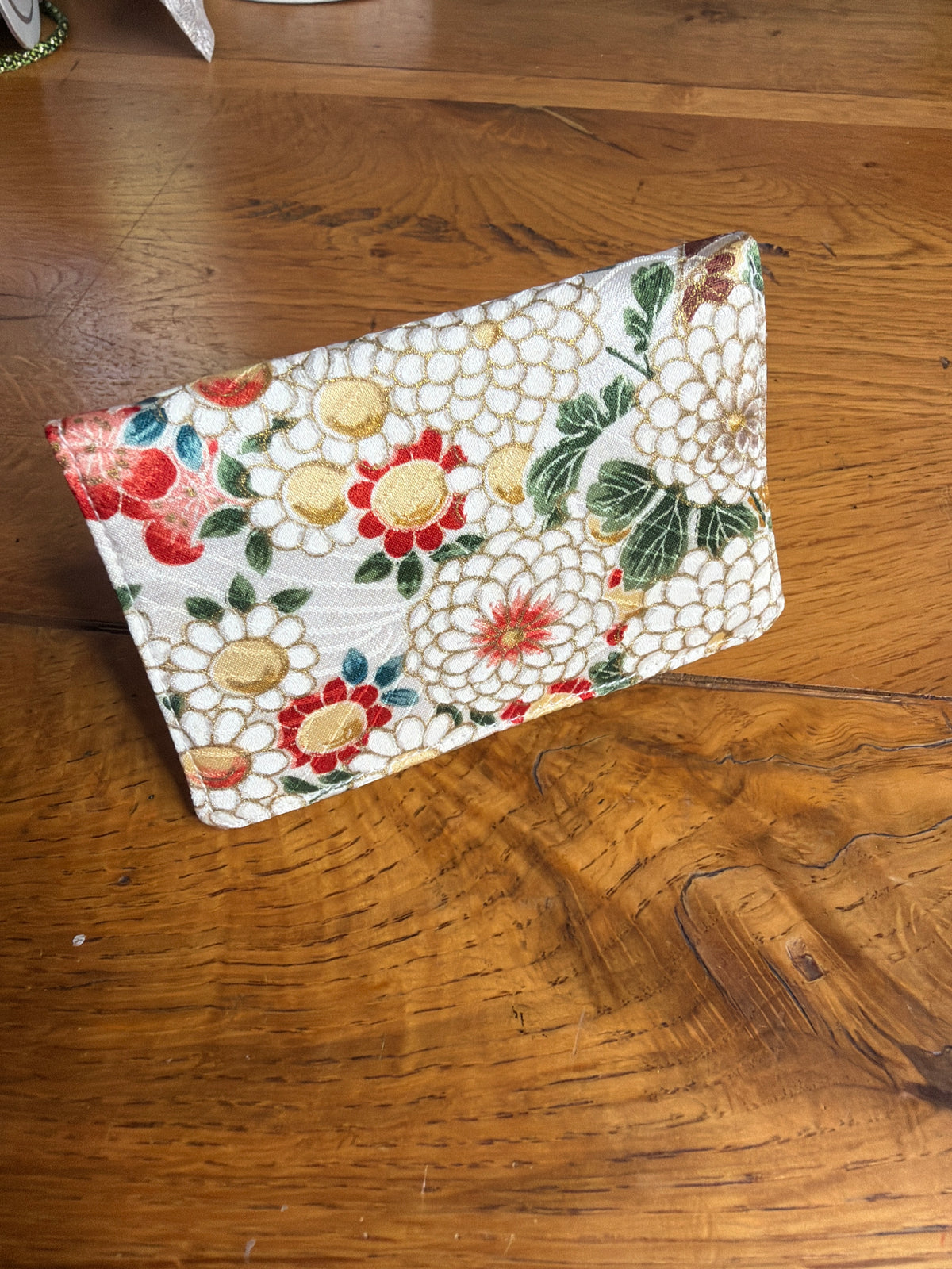Porte carte simple pliable en soie
