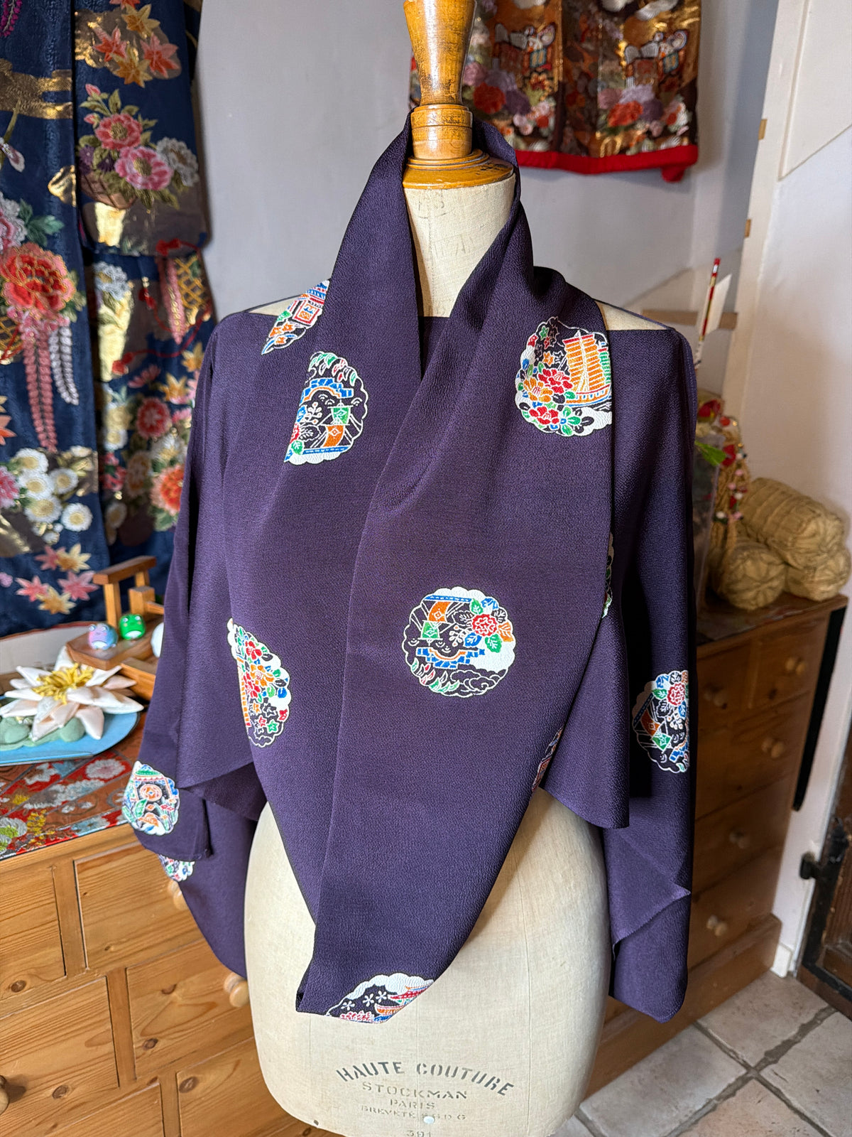 Top tunique 3 en 1 kimono japonais en soie
