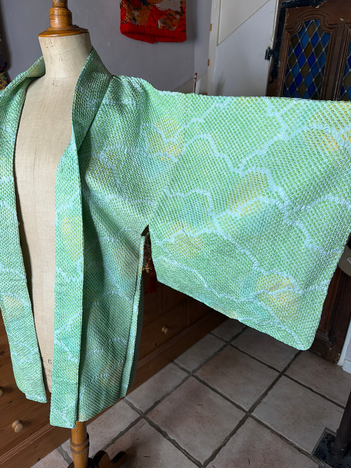 Haori veste pour kimono japonais Shibori en soie Neuf