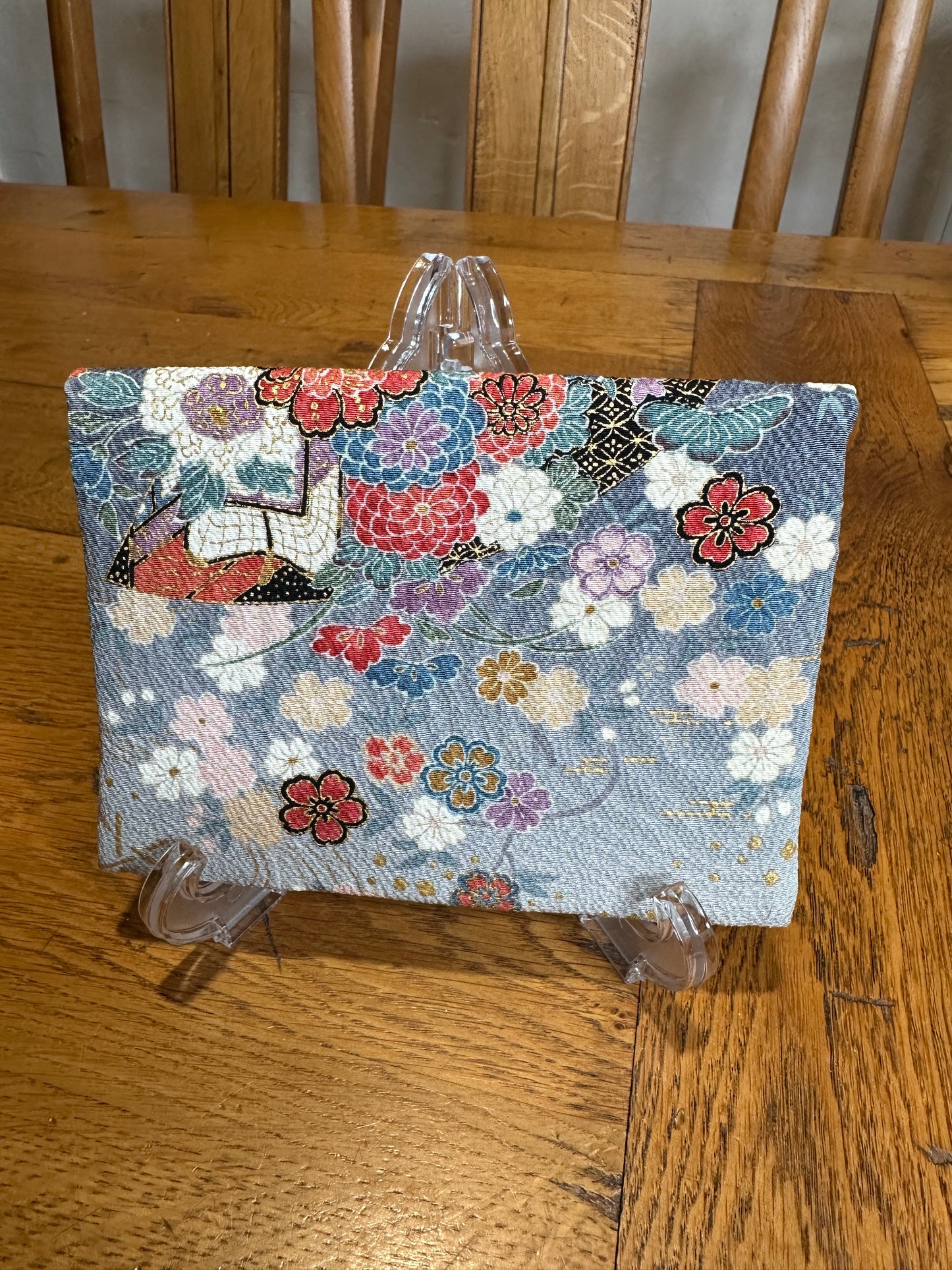 Pochette 2 compartiments kimono japonais en soie