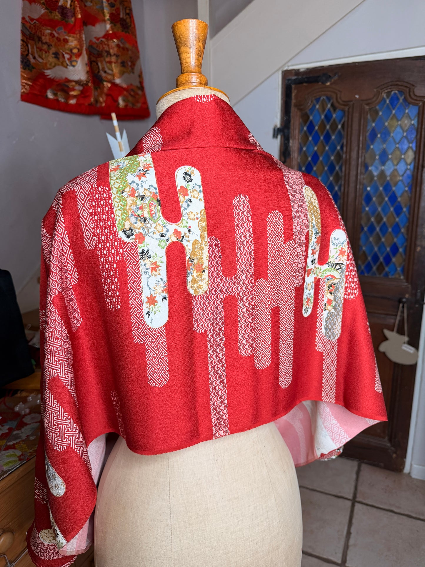 Top tunique 3 en 1 kimono japonais en soie