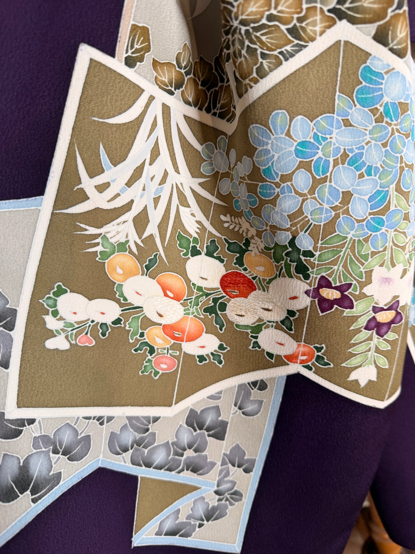 Châle foulard kimono japonais en soie