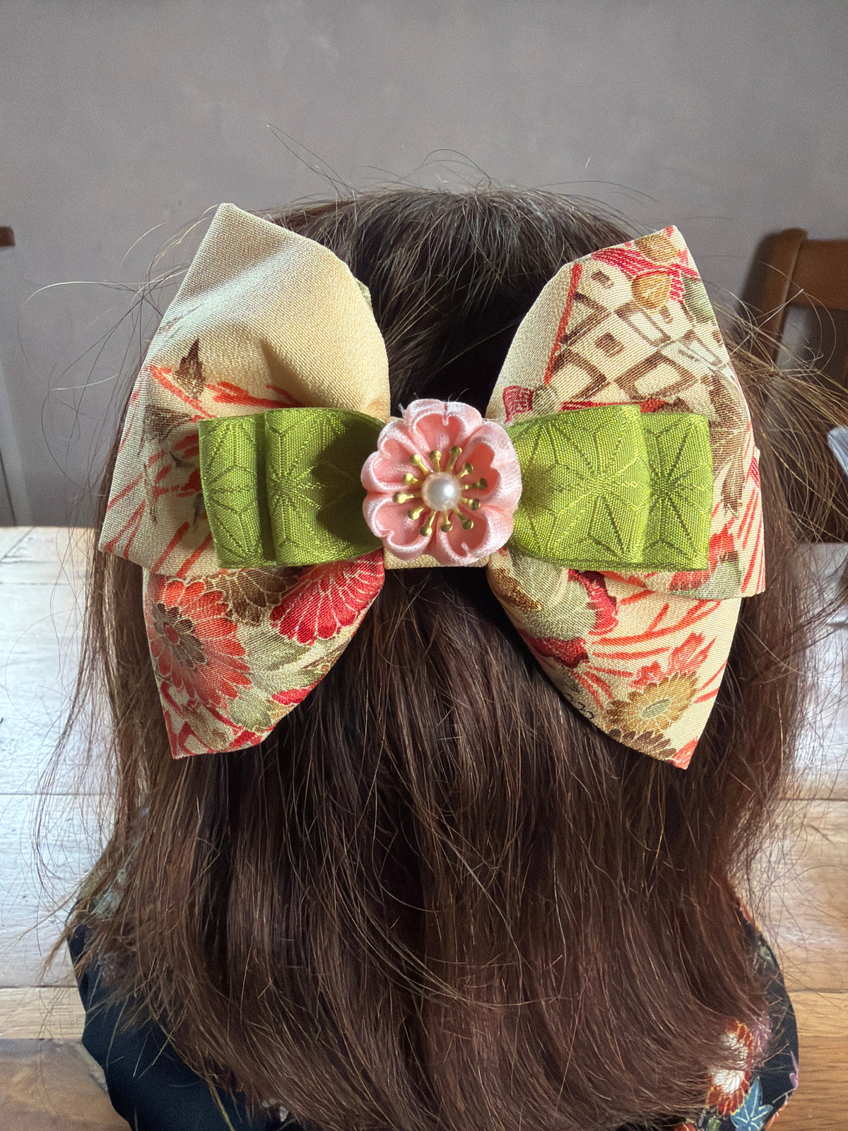 Barette japonaise kimono japonais en soie