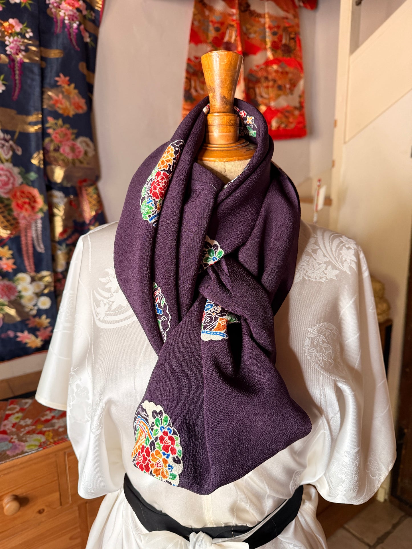 Top tunique kimono japonais en soie Neuf