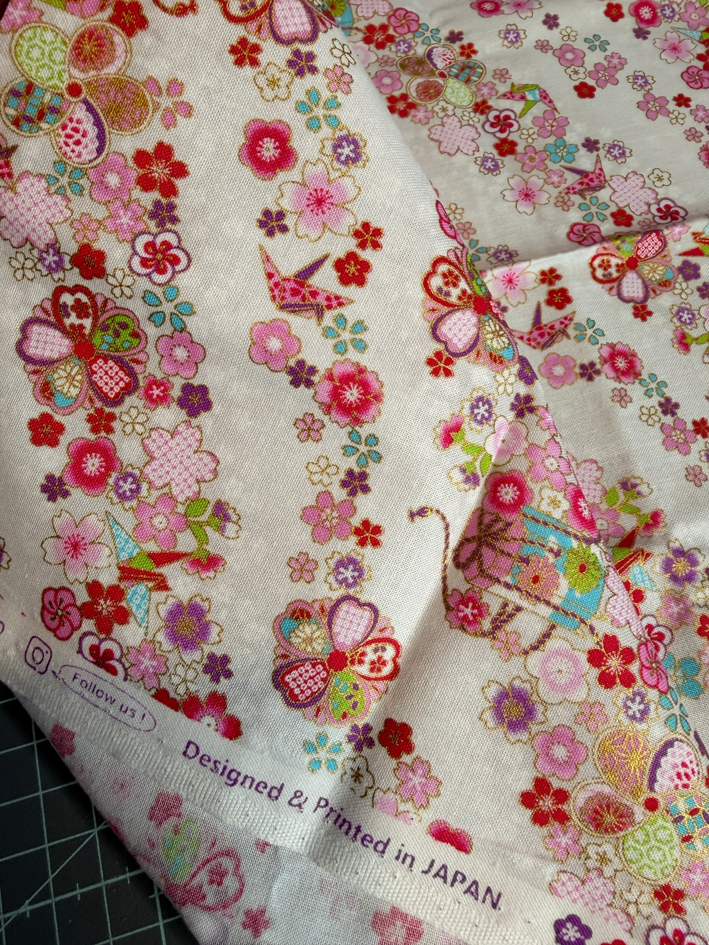 Coupon Tissu Japonais en coton 50cmx50cm