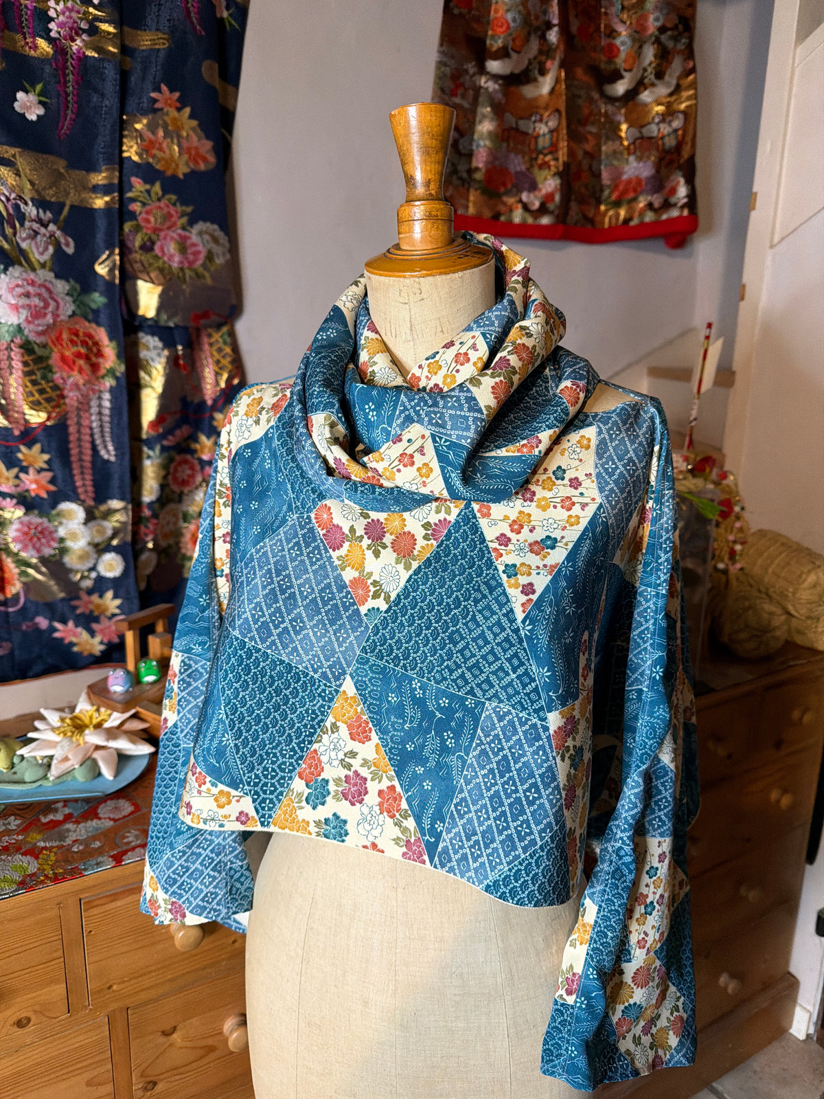 Top tunique 3 en 1 kimono japonais en soie