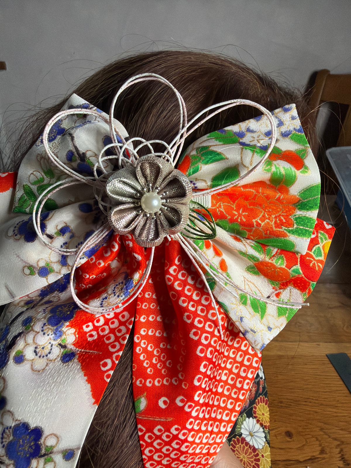 Pince à cheveux Tsumamisaiku et Mizuhiki japonais