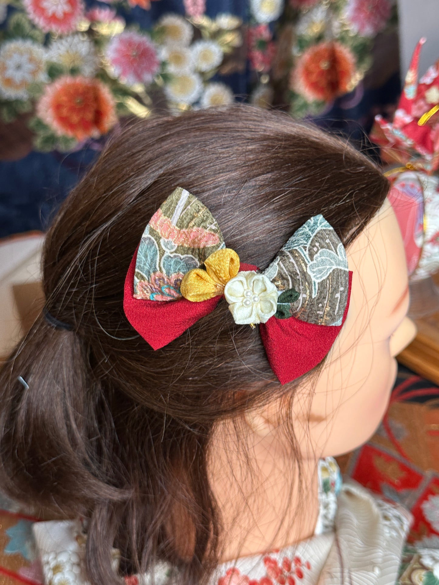 Pince à cheveux 2 en 1 kimono en soie