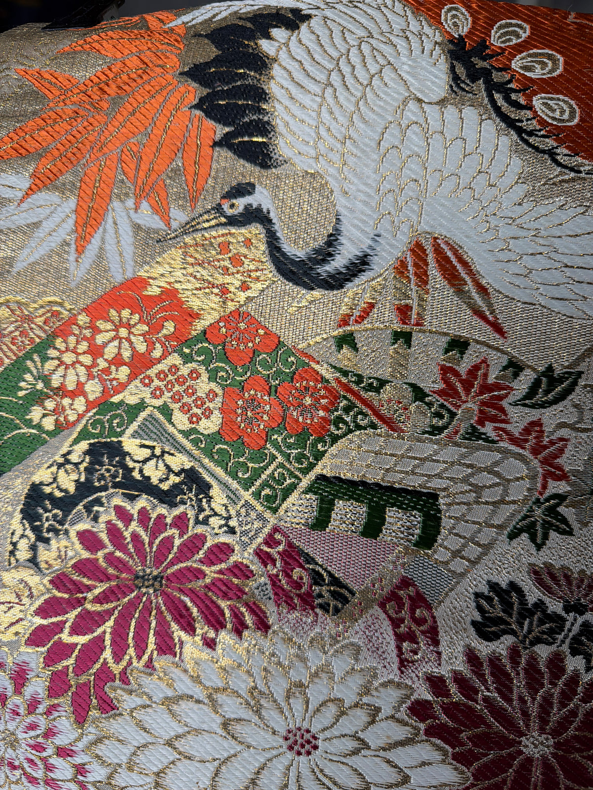 Chemin de table Obi japonais en soie