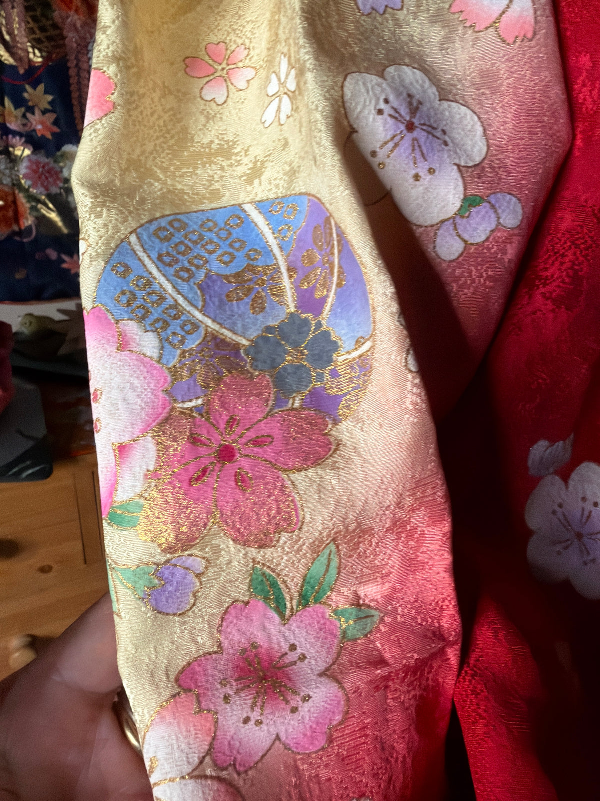 Tour de cou snood kimono furisode japonais en soie
