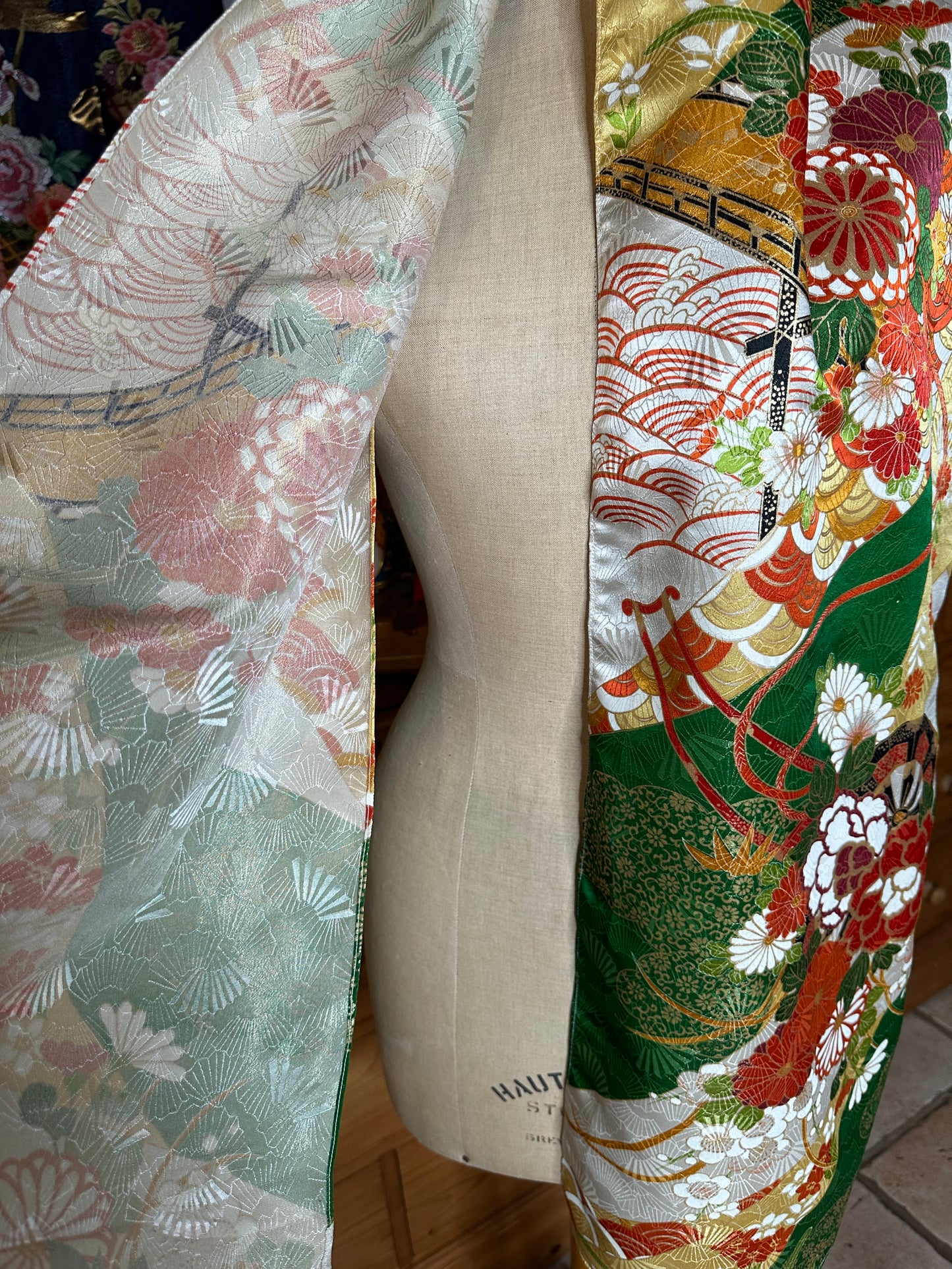 Foulard furisode kimono japonais en soie