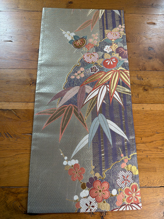 Chemin de table Obi japonais kimono en soie taille petit