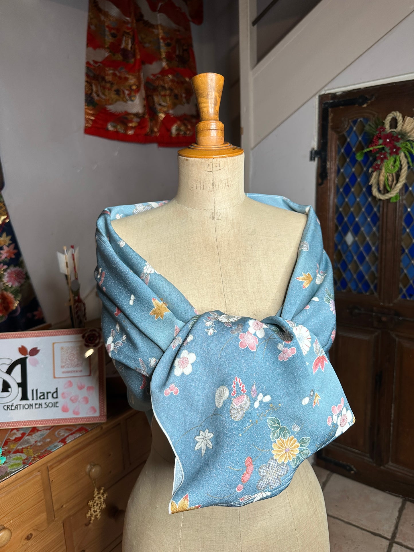 Top court tunique kimono japonais en soie