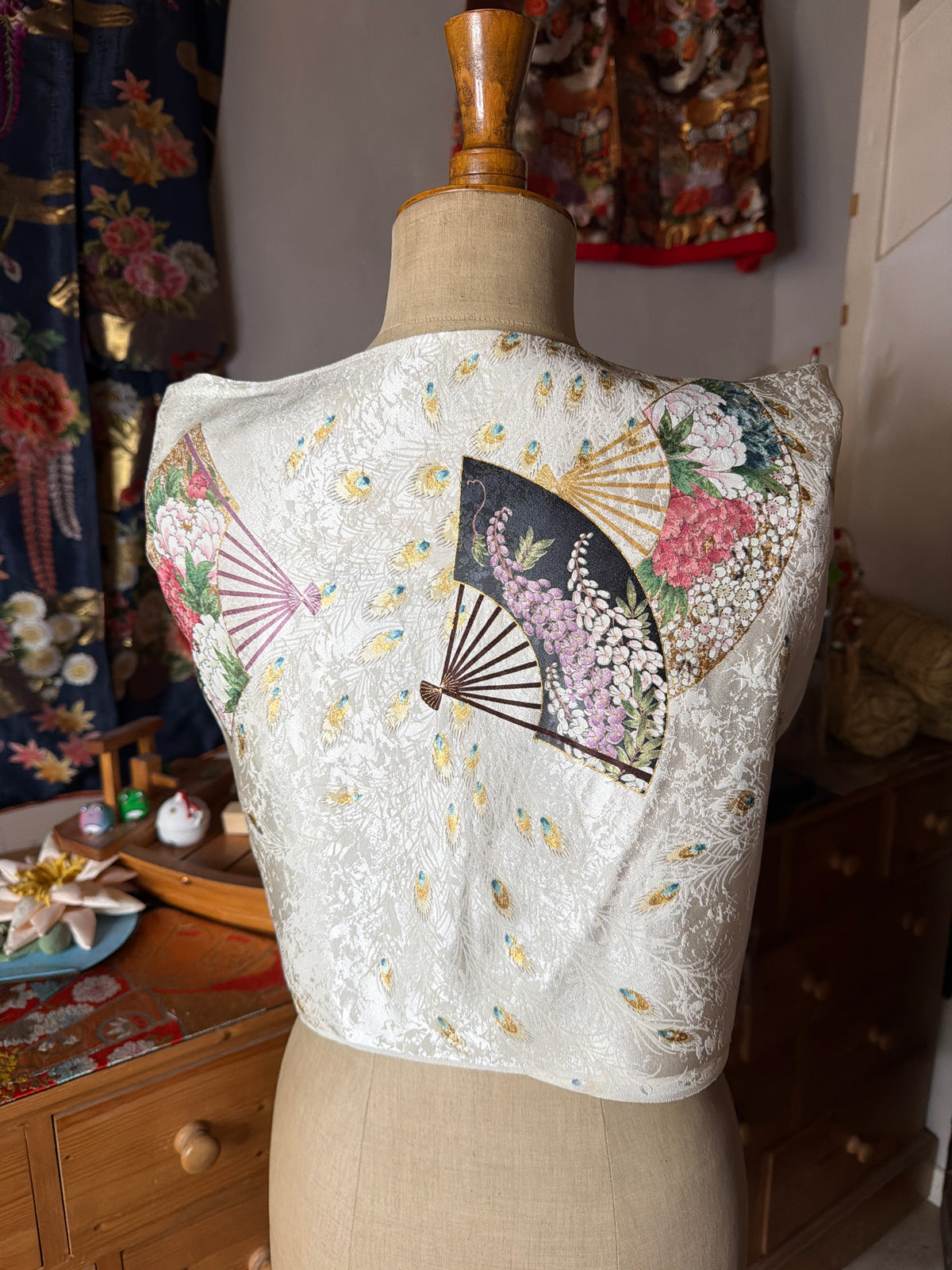Top tunique 3 en 1 kimono o japonais en soie