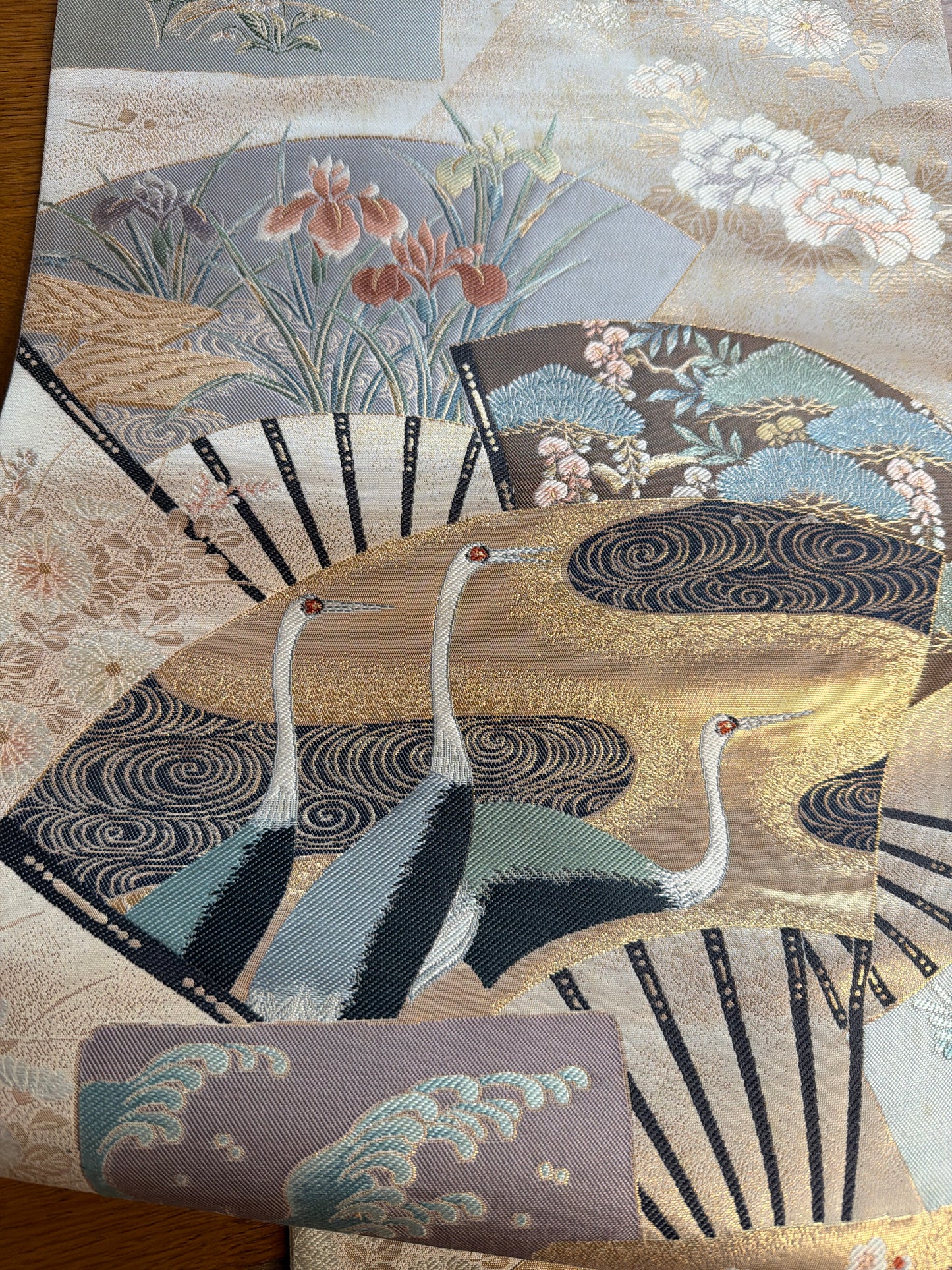 Chemin de table Obi japonais en soie