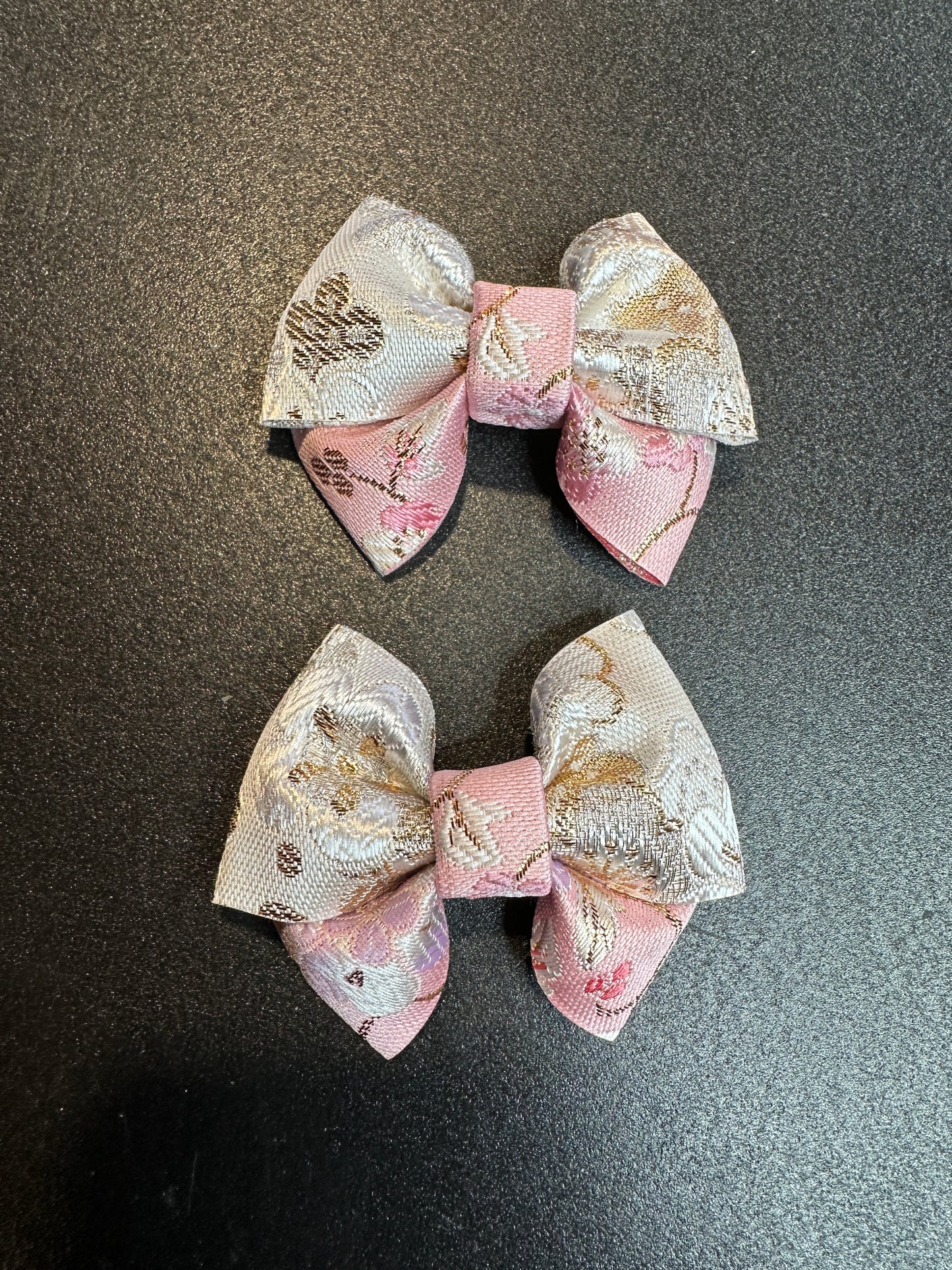 2 pinces à cheveux rubans japonais kimono