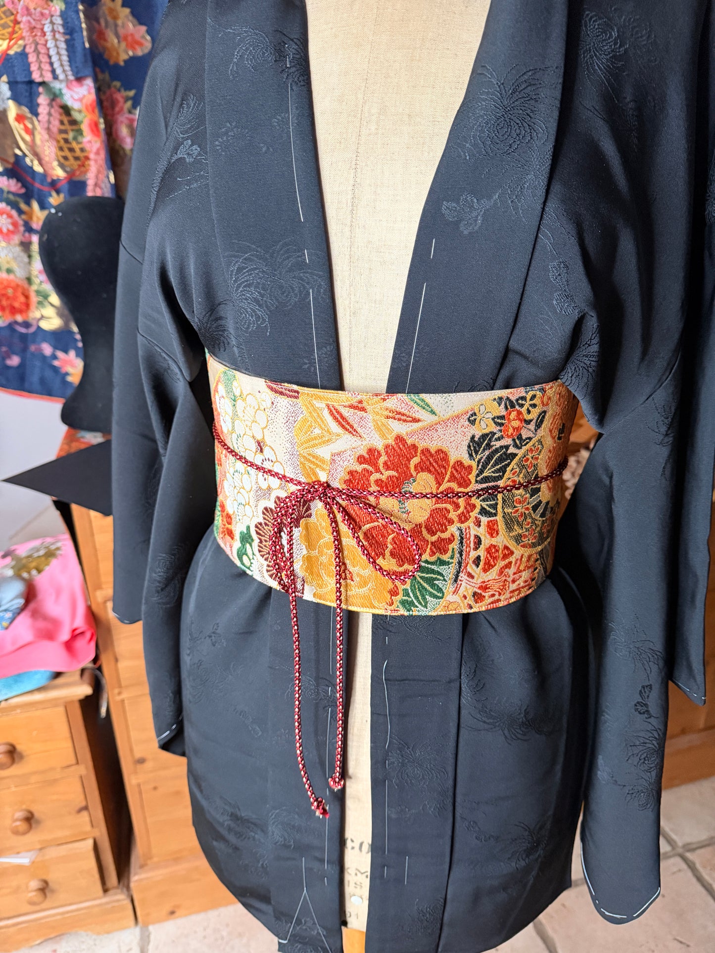 Ceinture Obi kimono japonais en soie