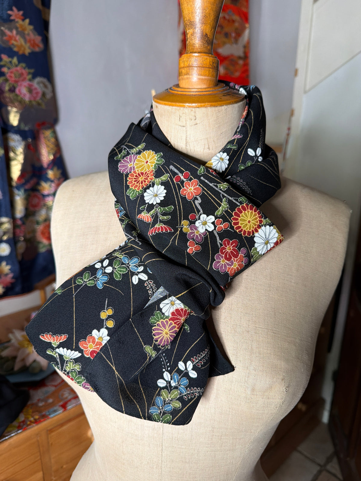 Foulard kimono japonais en soie Neuf