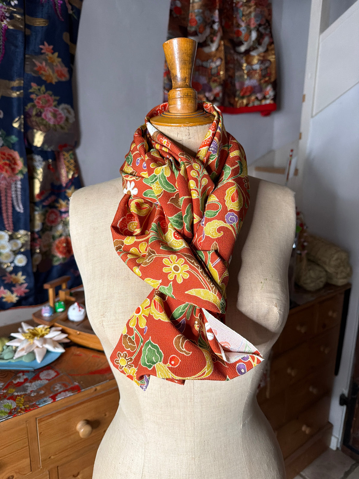 Top tunique 3 en 1 kimono japonais en soie