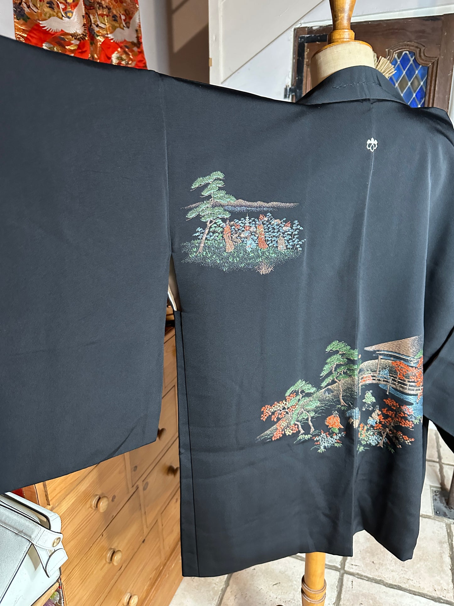 Haori veste de kimono femme en soie Neuf grand taille