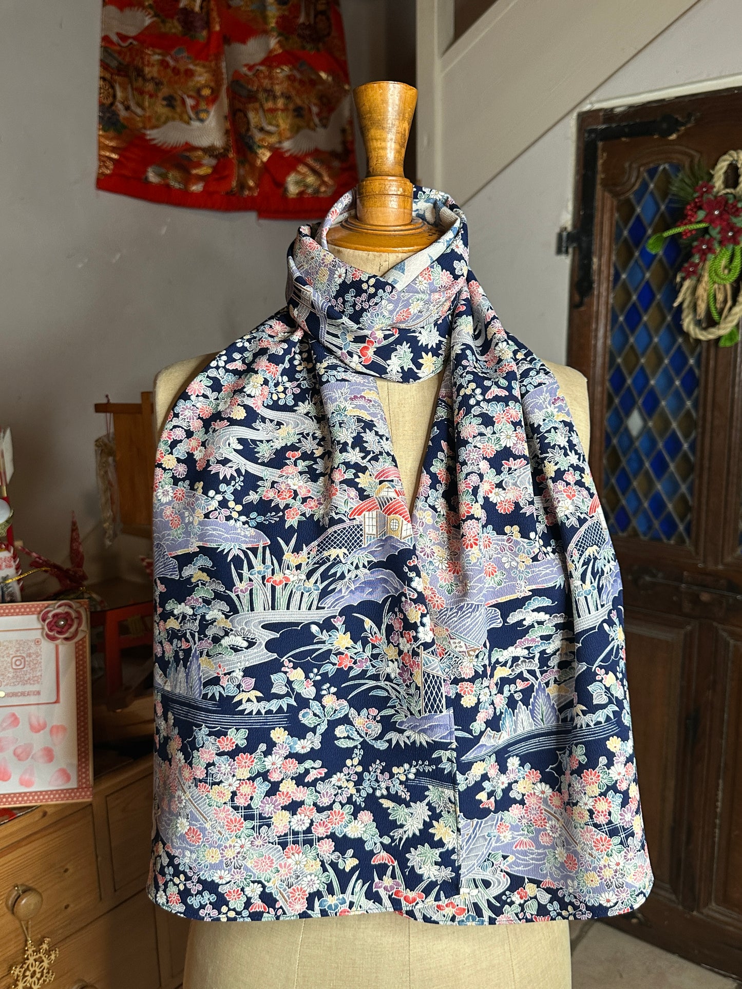 Foulard kimo japonais en soie