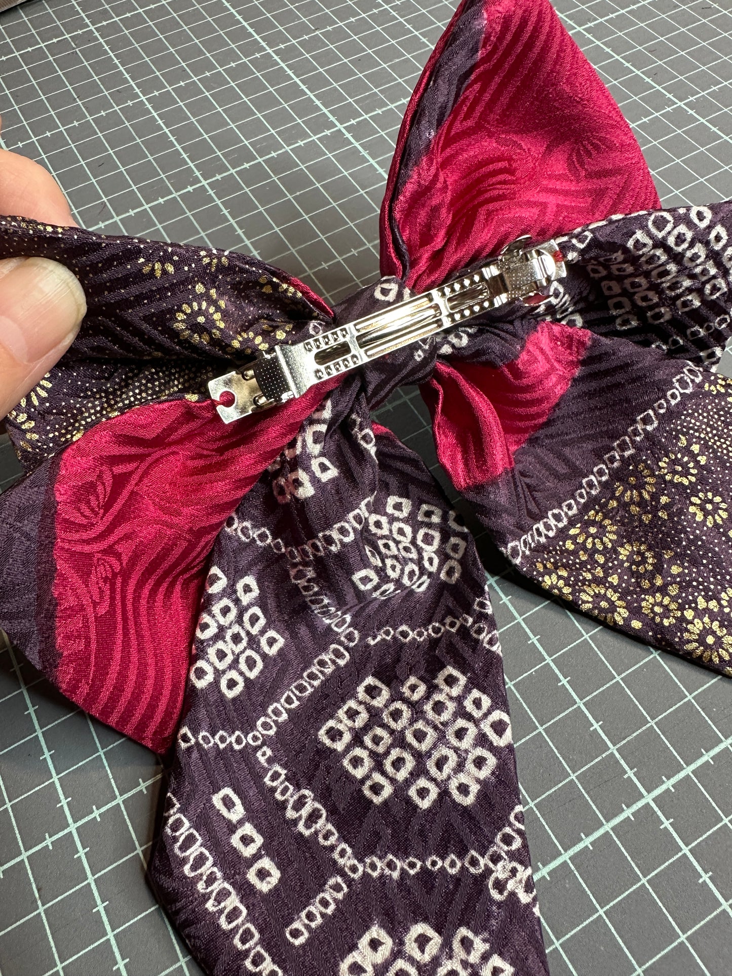 Barette japonaise kimono furisode en soie Neuf