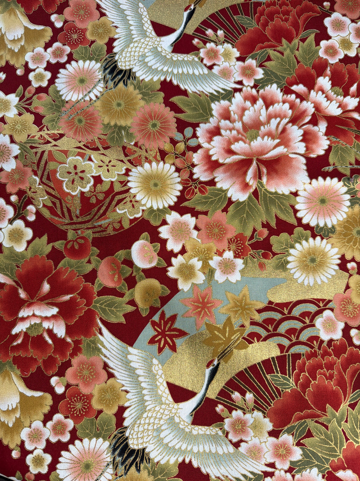 Coupon tissu japonais en coton 50cmx110cm