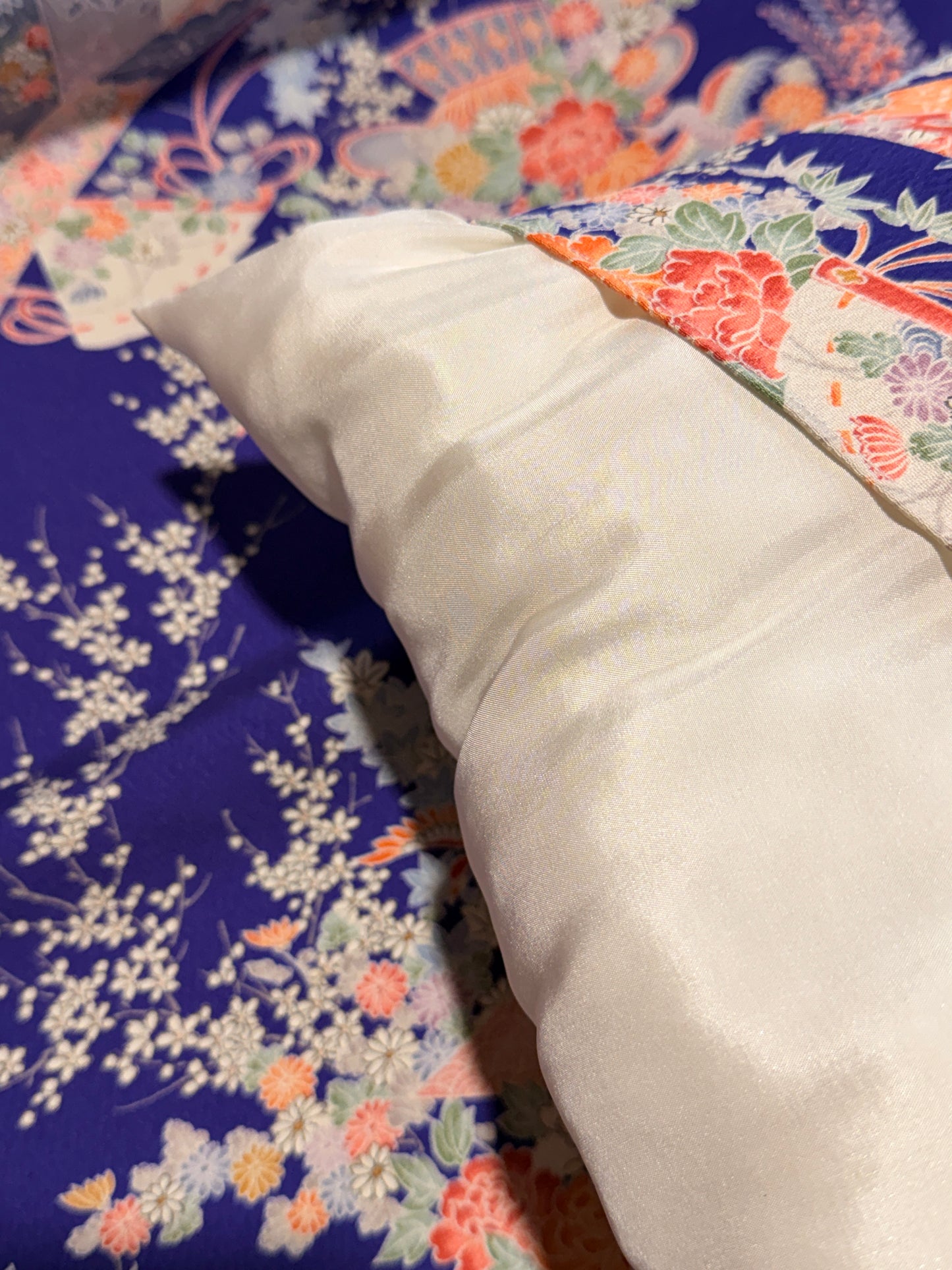 Coussin tissu en soie kimono japonais 35cmx35cm