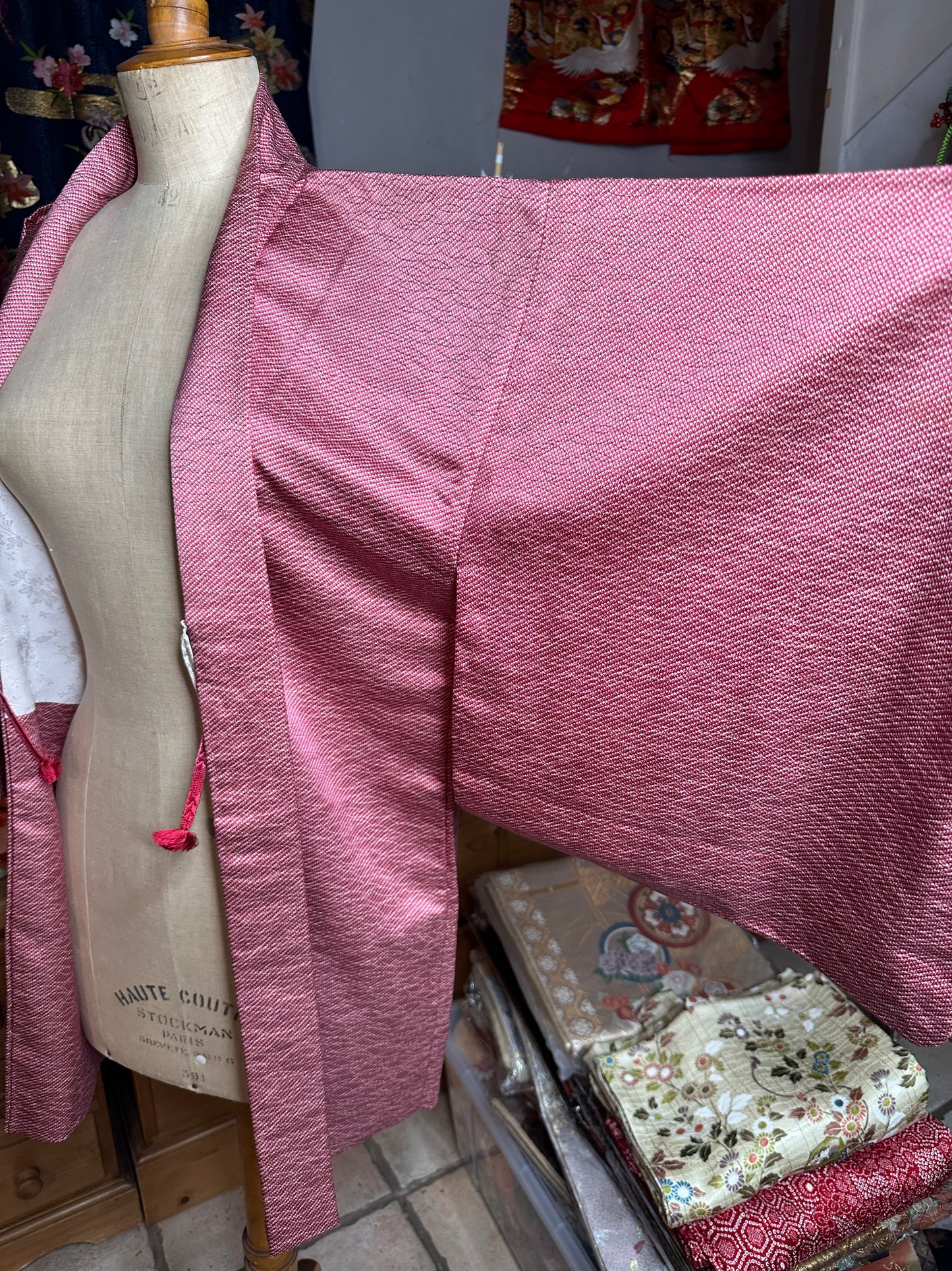 Haori veste de kimono japonais en soie antique Neuf