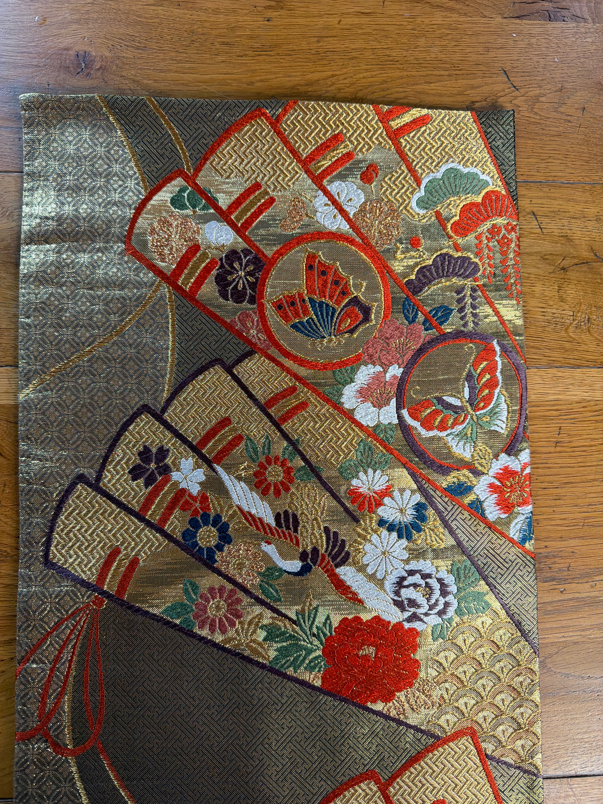 Chemin de table Obi japonais en soie