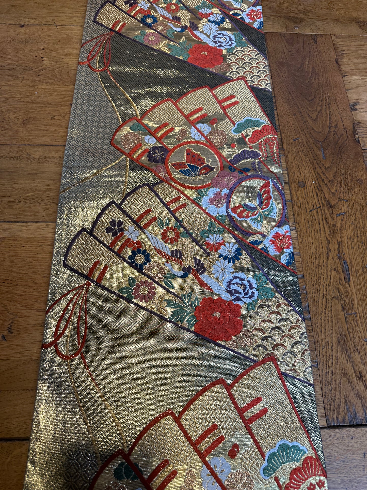 Chemin de table Obi en soie kimono japonais