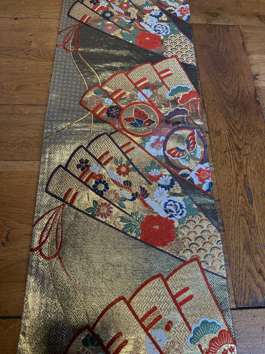 Chemin de table Obi en soie kimono japonais