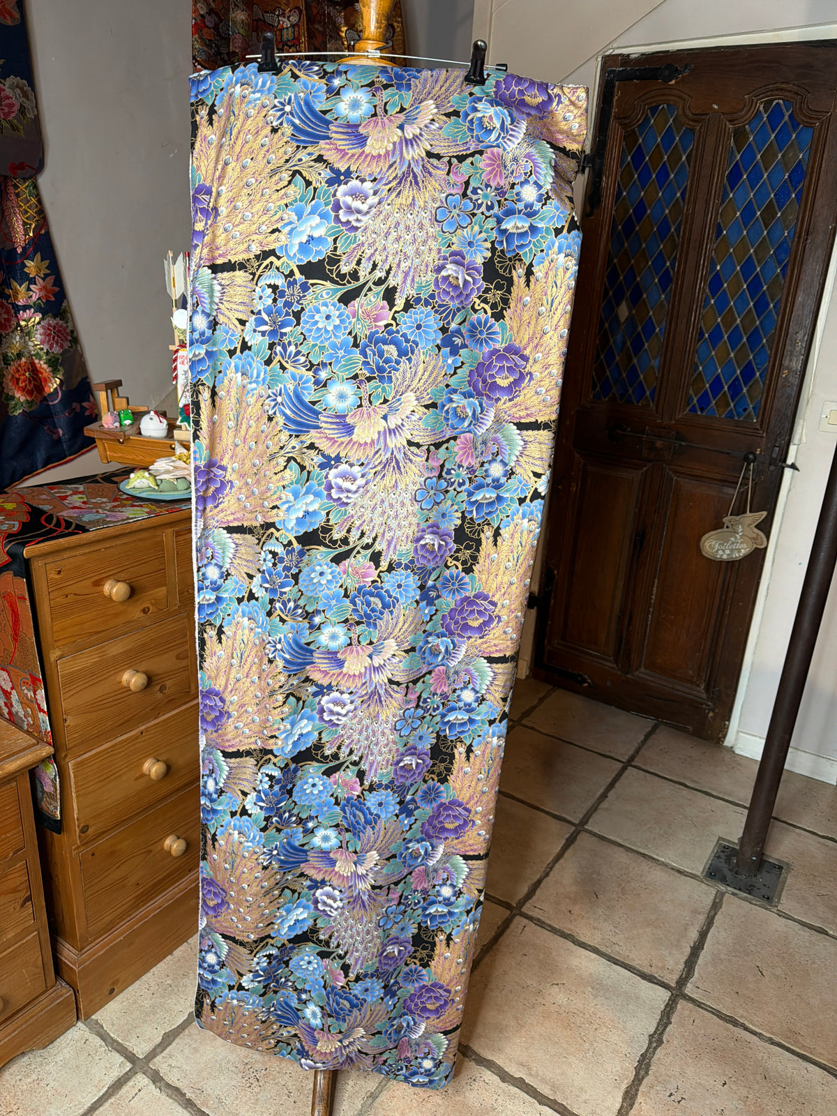 Momonga veste réversible tissu japonais en coton et micro polaire