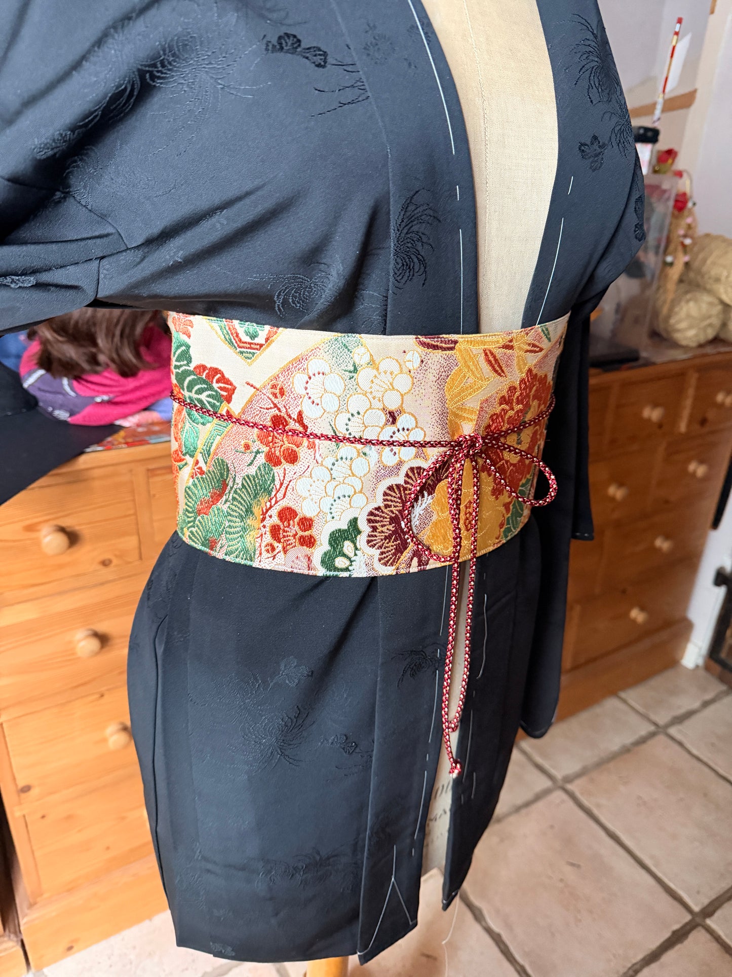 Ceinture Obi kimono japonais en soie