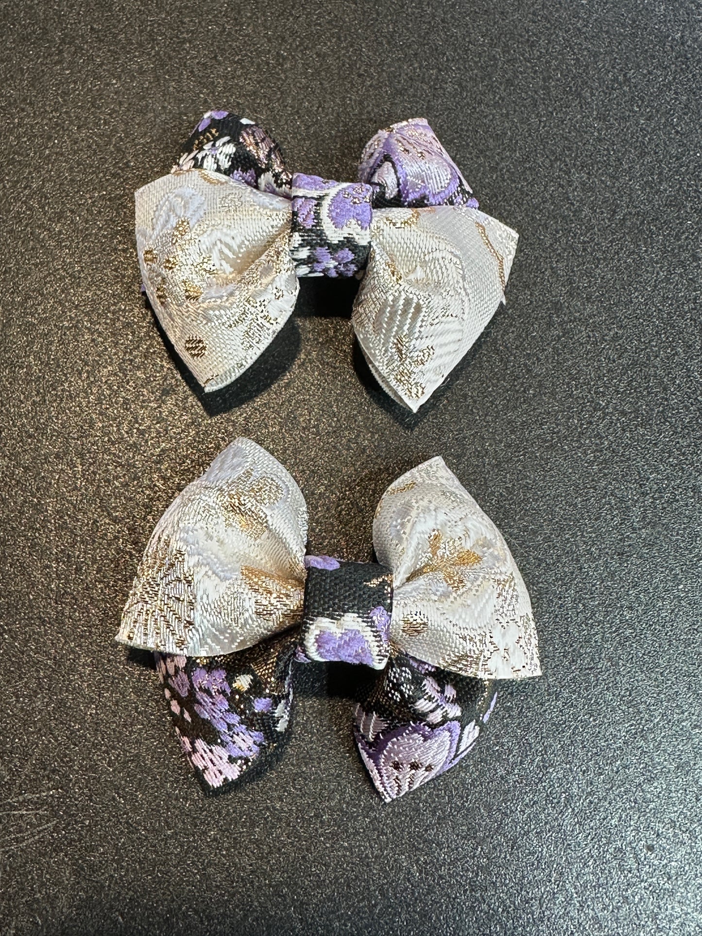 2 pinces à cheveux rubans kimono japonais