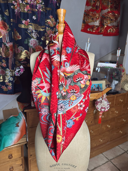 Snood tour de cou kimono en soie japonais Neuf