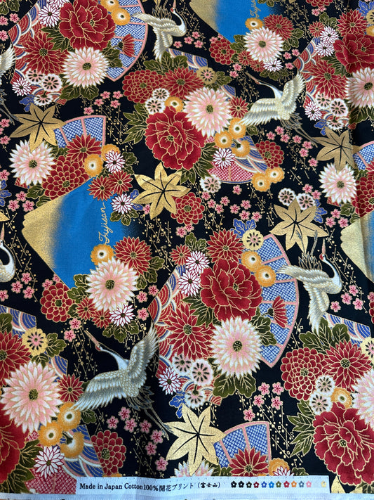 Coupon tissu japonais en coton