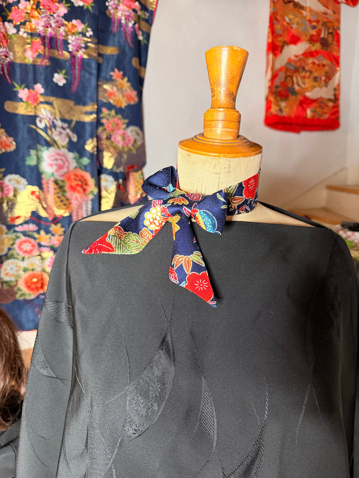 Foulard ruban kimono japonais en soie Neuf