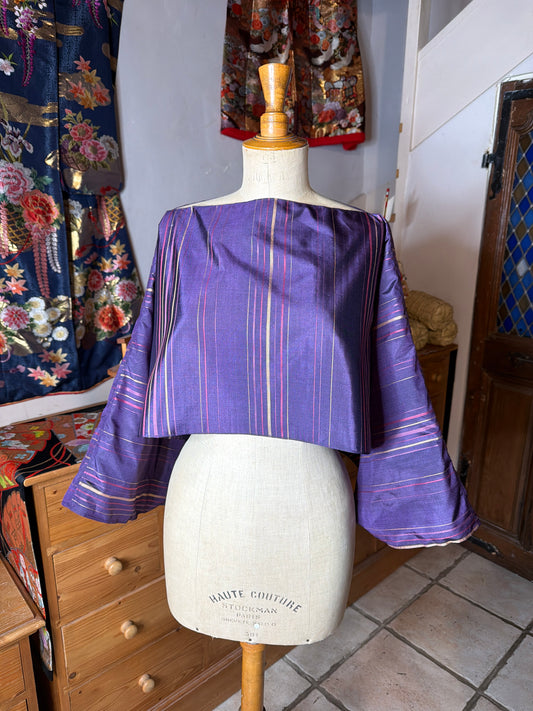 Top tunique 3 en 1 tissu en soie Kurumegasuru japonais