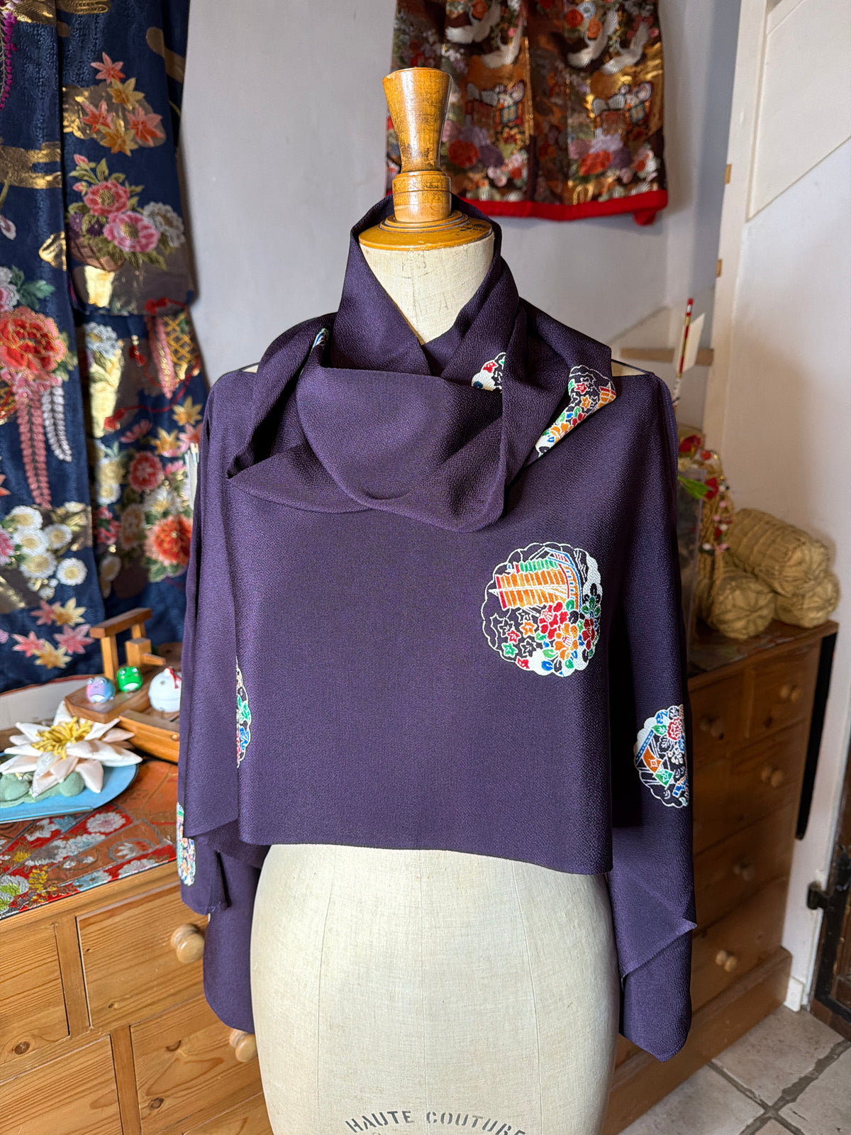 Top tunique 3 en 1 kimono japonais en soie