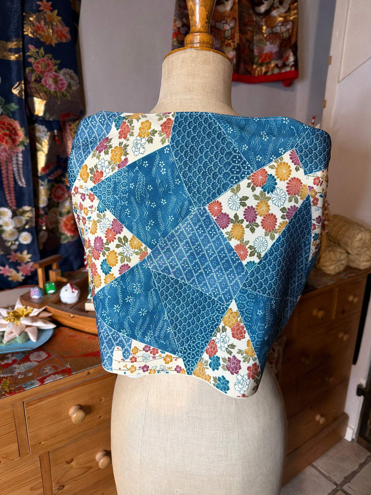 Top tunique 3 en 1 kimono japonais en soie