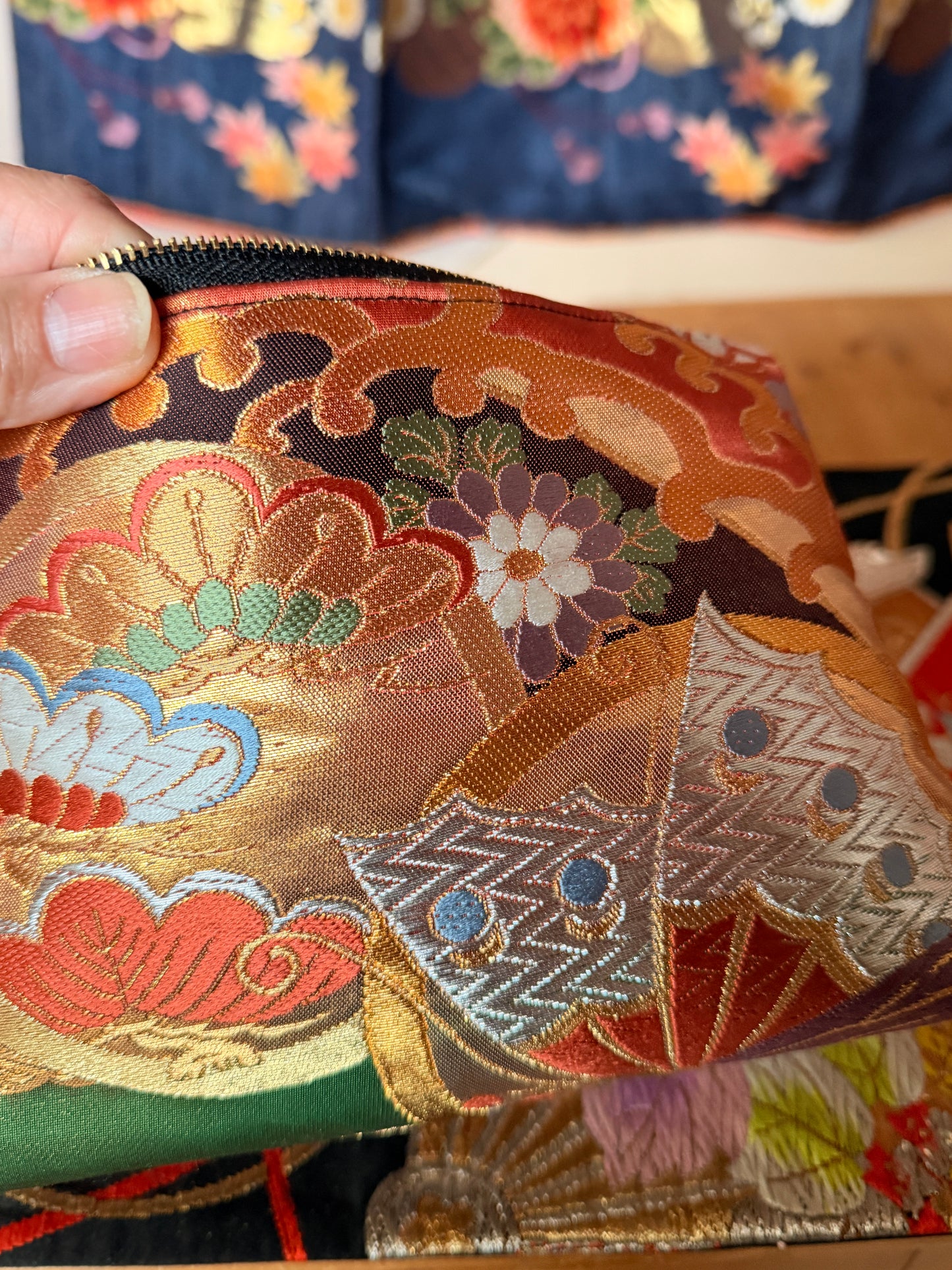 Pochette Obi en soie kimono japonais