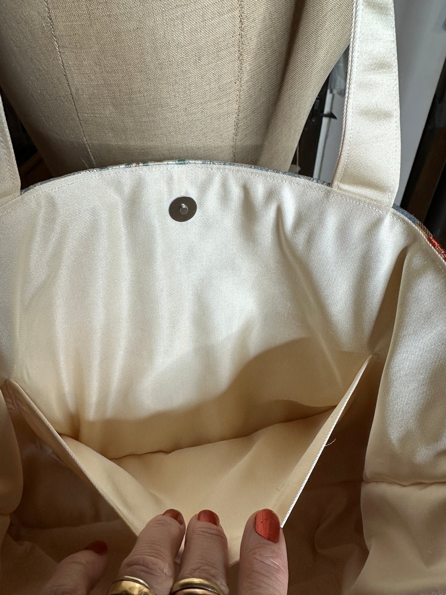 Sac cabas Obi japonais en soie Neuf