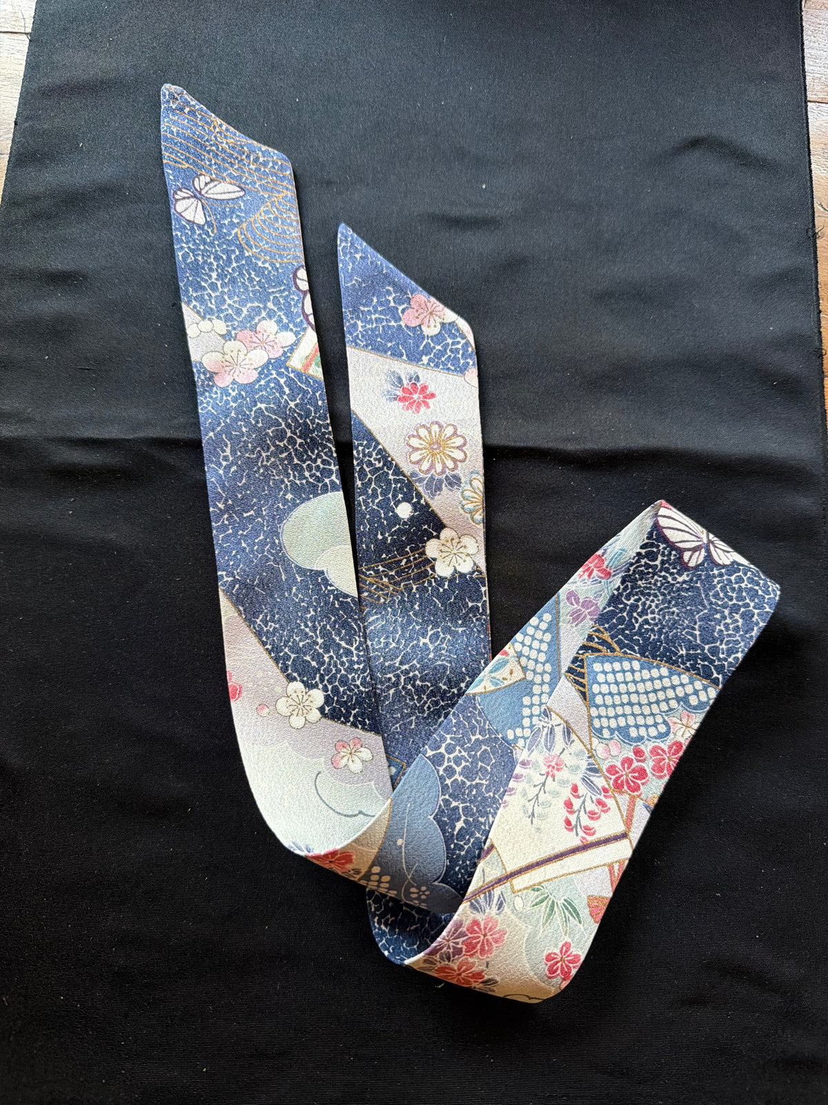 Foulard ruban kimono japonais en soie Neuf