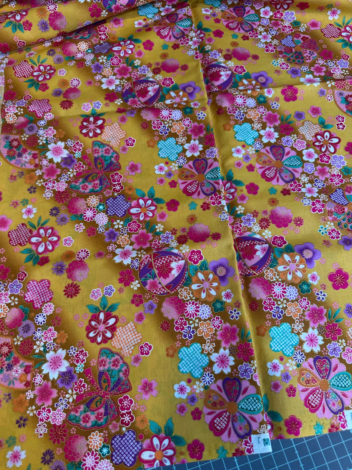 Coupon tissu japonais en coton