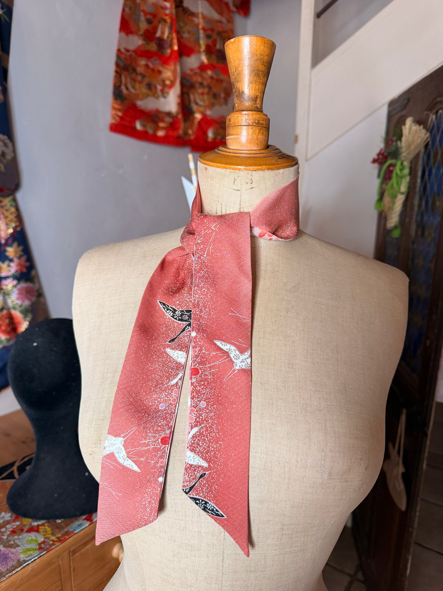 Foulard ruban kimono japonais en soie Neuf