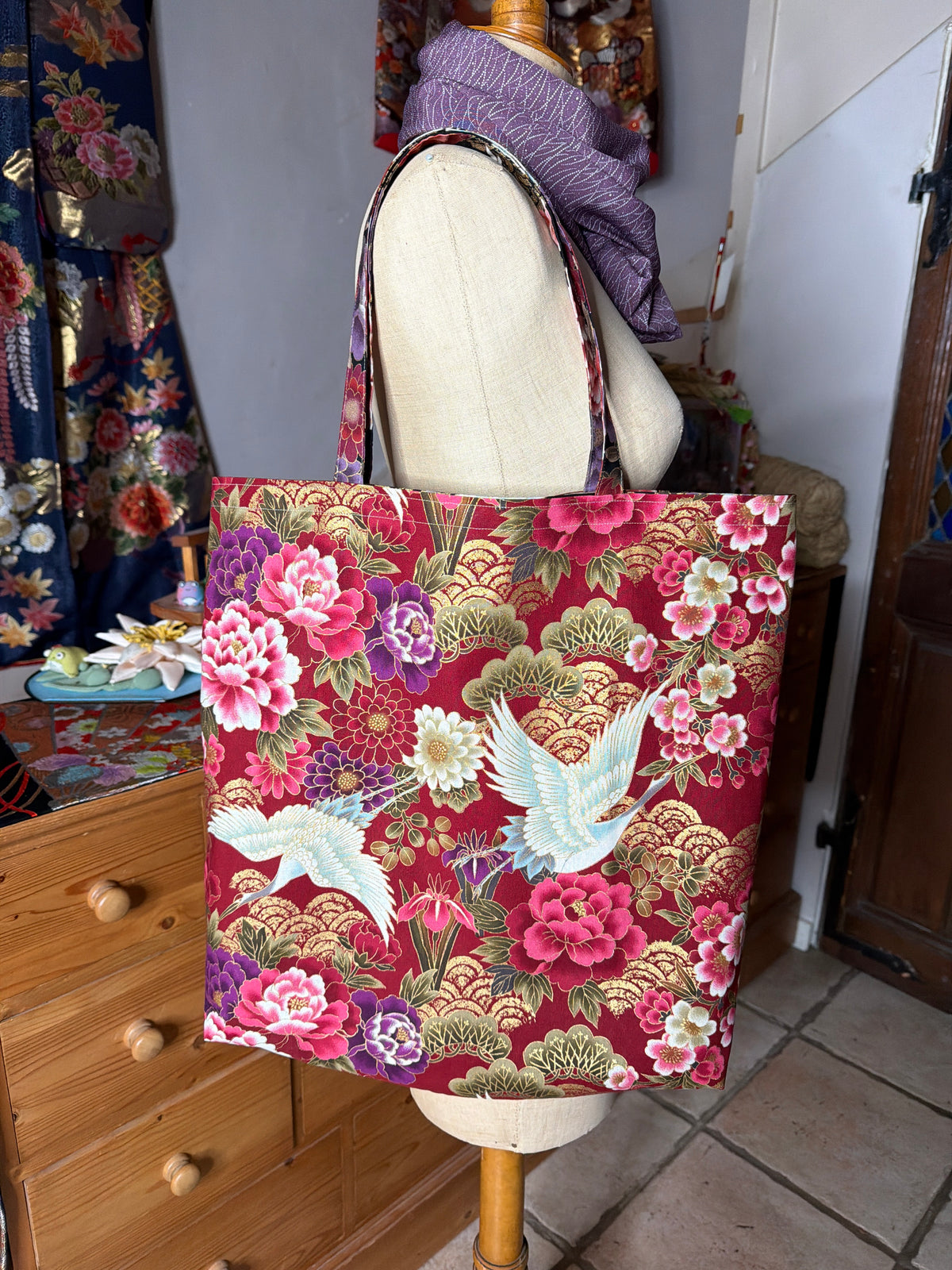 Tote bag tissu japonais en coton